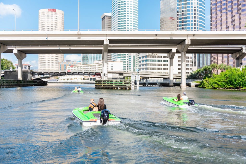 Outdoor activities in Tampa - rent a mini boat 