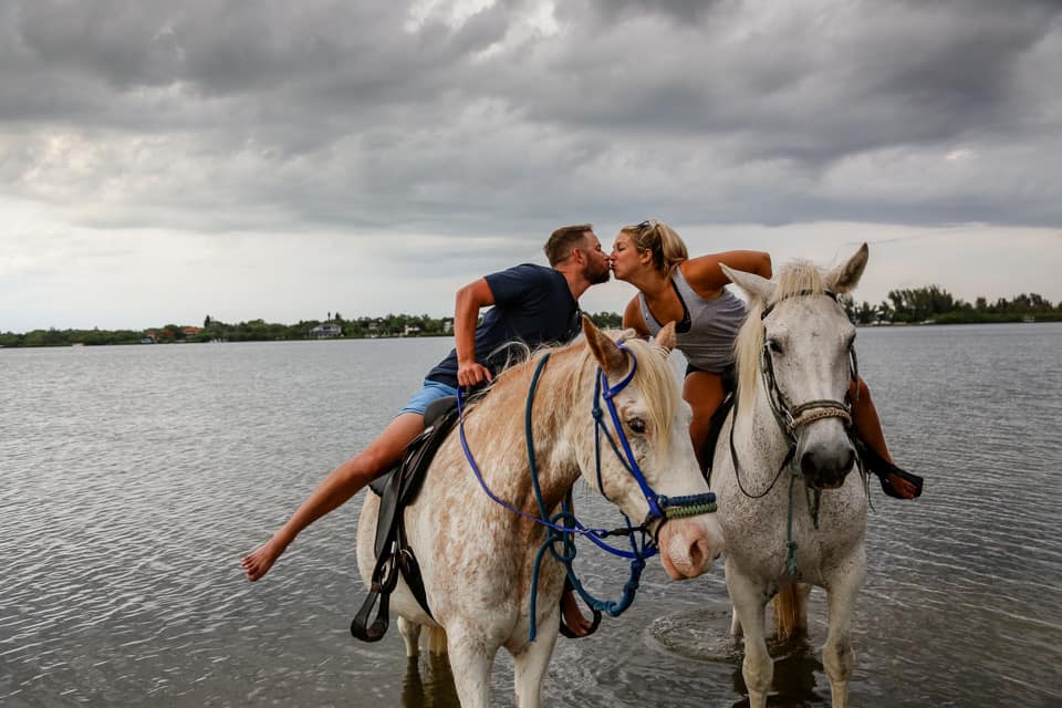 Beachfront horseback ride - Date night ideas in Tampa Bay