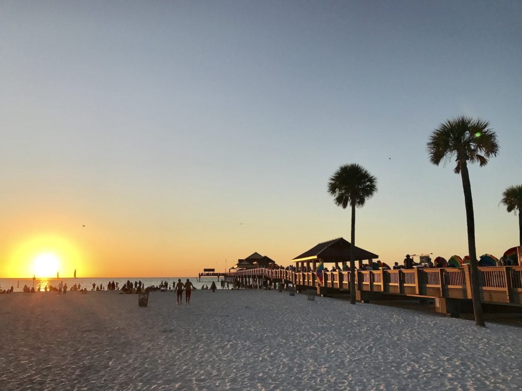 Sunrise to Sunset Florida Road Trip - sunset on Clearwater Beach