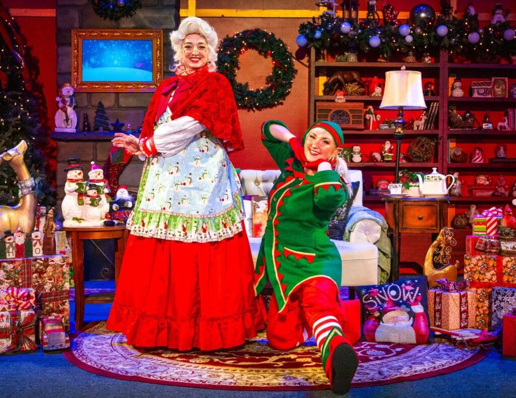 Busch Gardens Christmas Town 2025 Mrs. Claus and an elf