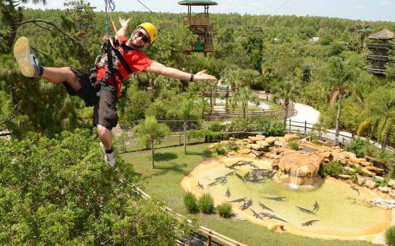 Only in Florida - Screamin' Gator Zipline at Gatorland Orlando