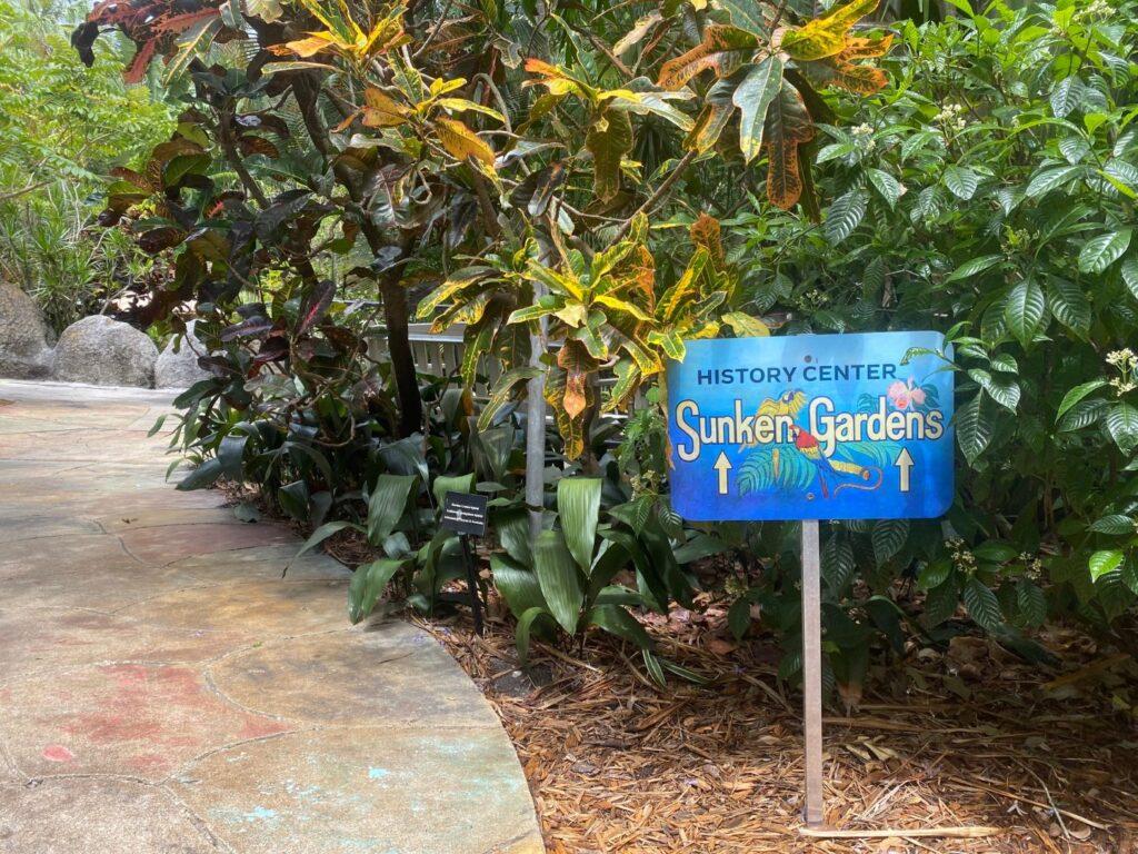 History Center Sign at Sunken Gardens St. Petersburg 