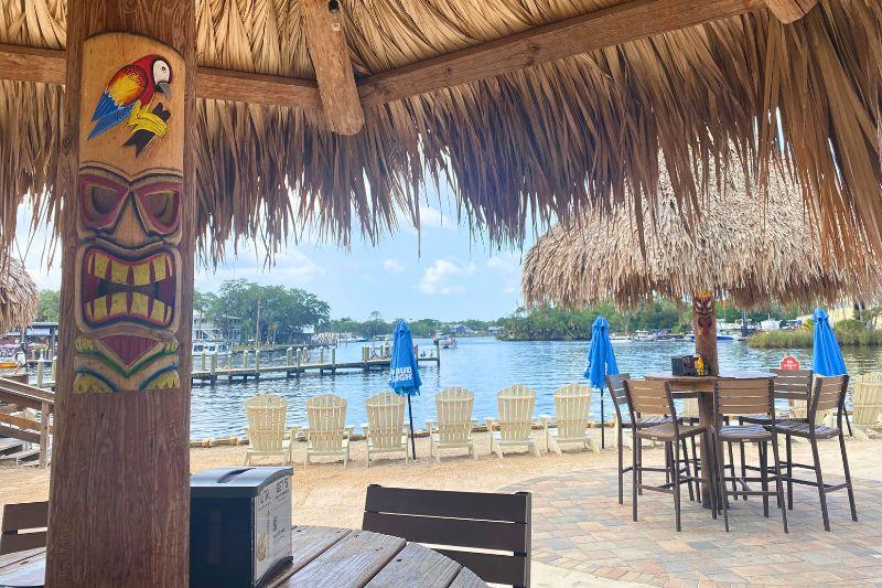 Tiki Hut Dining at Crump's Landing Homosassa Florida