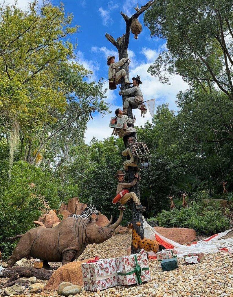 Rhino and Pole Scene Jingle Cruise at Magic Kingdom 