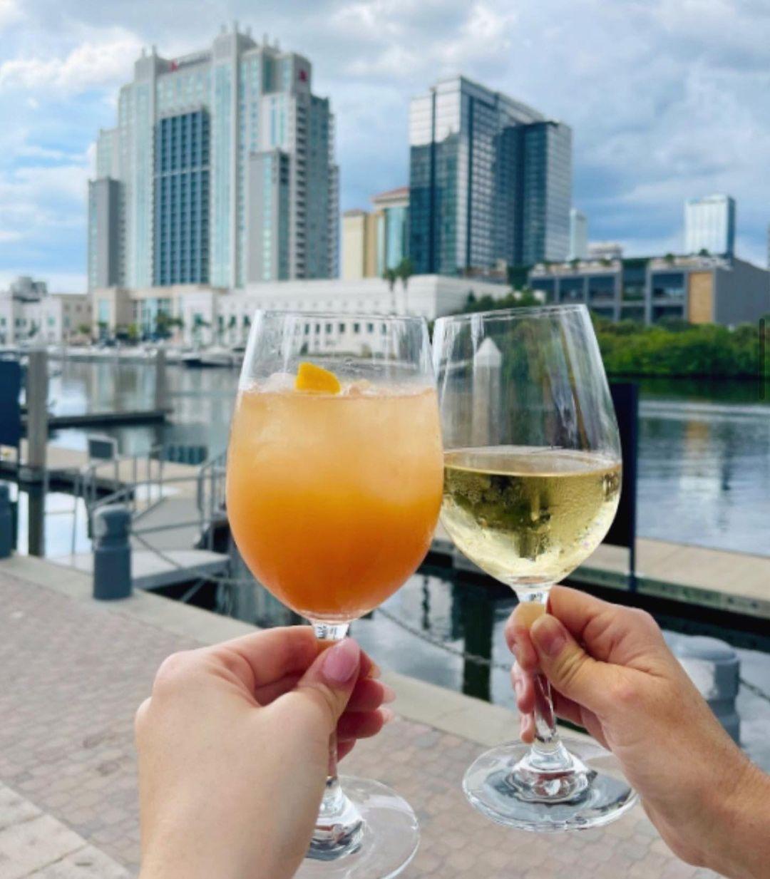 Wine with waterfront dining at Cafe Dufrain