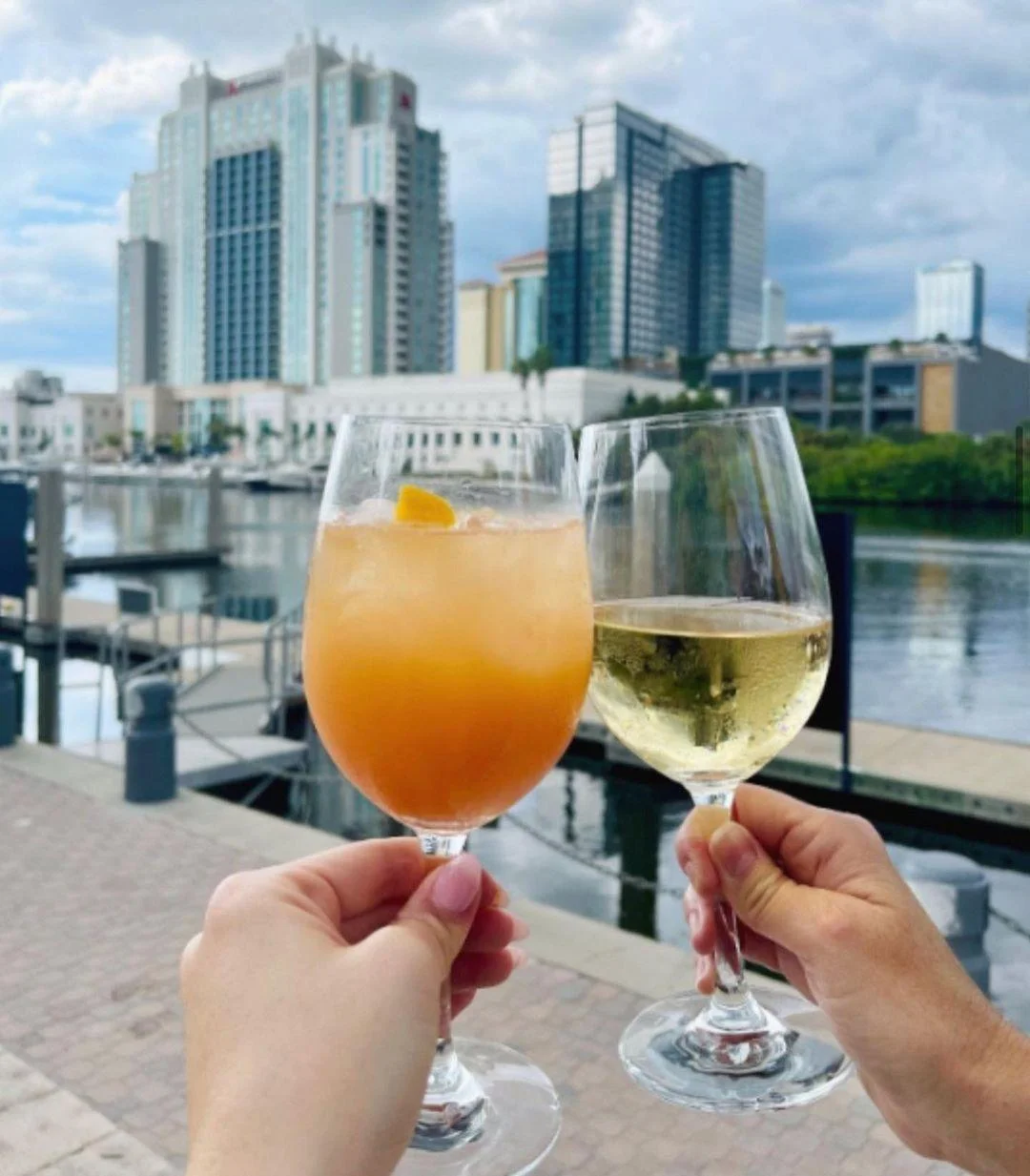 Wine with waterfront dining at Cafe Dufrain