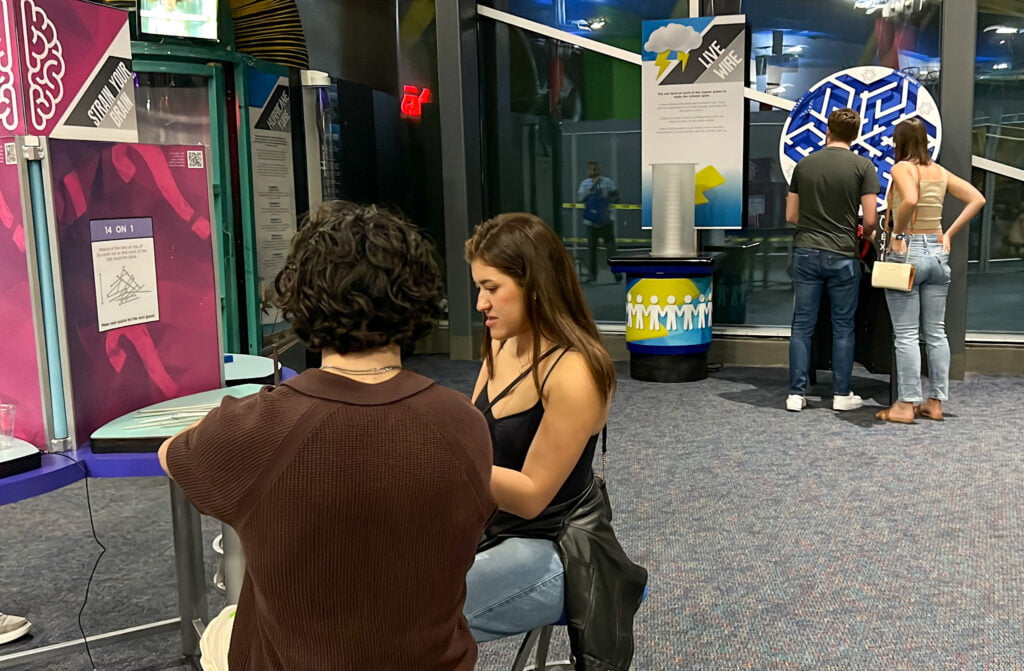 Science After Dark at MOSI playing in exhibits