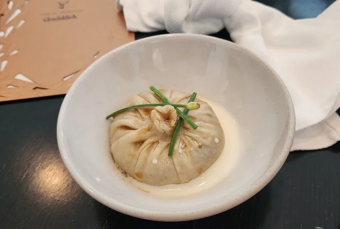 French onion soup dumpling at Driftlight Steakhouse in Tampa