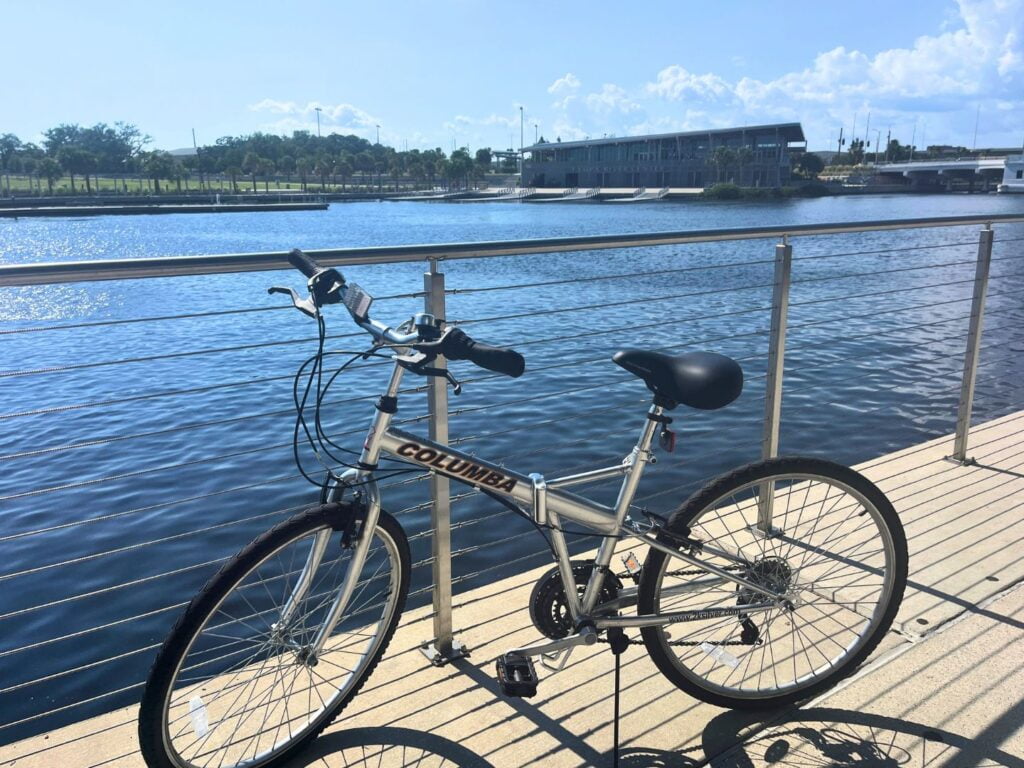 Bike posed along Tampa Riverwalk