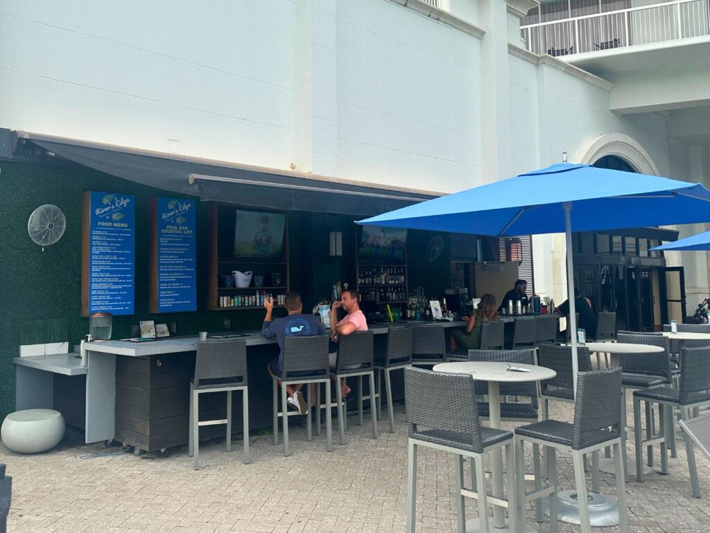 Rivers Edge Riverwalk Entrance Tampa outdoor bar
