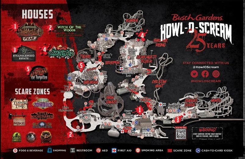 Howl O Scream 2024 Map