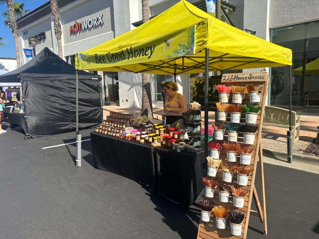 Bee Good Honey stand at the Fresh Market at Wiregrass