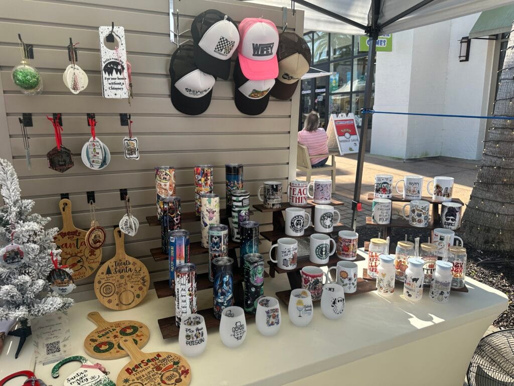 Makers Marigold booth at Fresh Market at Wiregrass