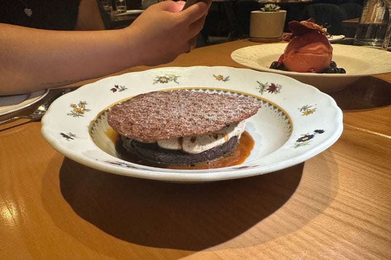 Chocolate Custard dessert from Rocca.