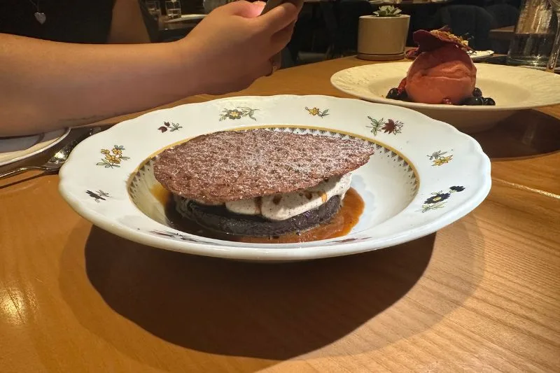 Chocolate Custard dessert from Rocca.