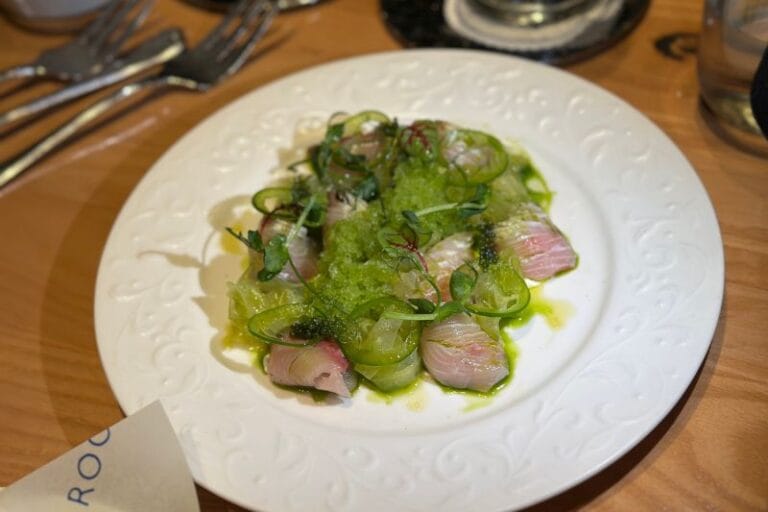 Rocca's Crudo Starter created by Executive Chef, owner, and James Beard Award Finalist Bryce Bonsack.