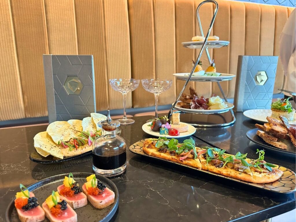 GEO-82 Adults Only Lounge at EPCOT food menu display - image by Dani Meyering compress