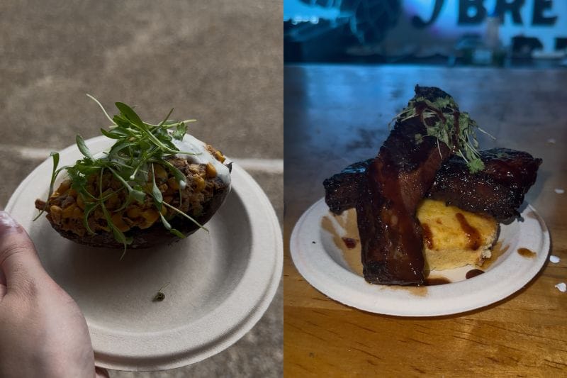 Grilled Stuffed Avocado and Rootbeer Ribs at Bier Fest