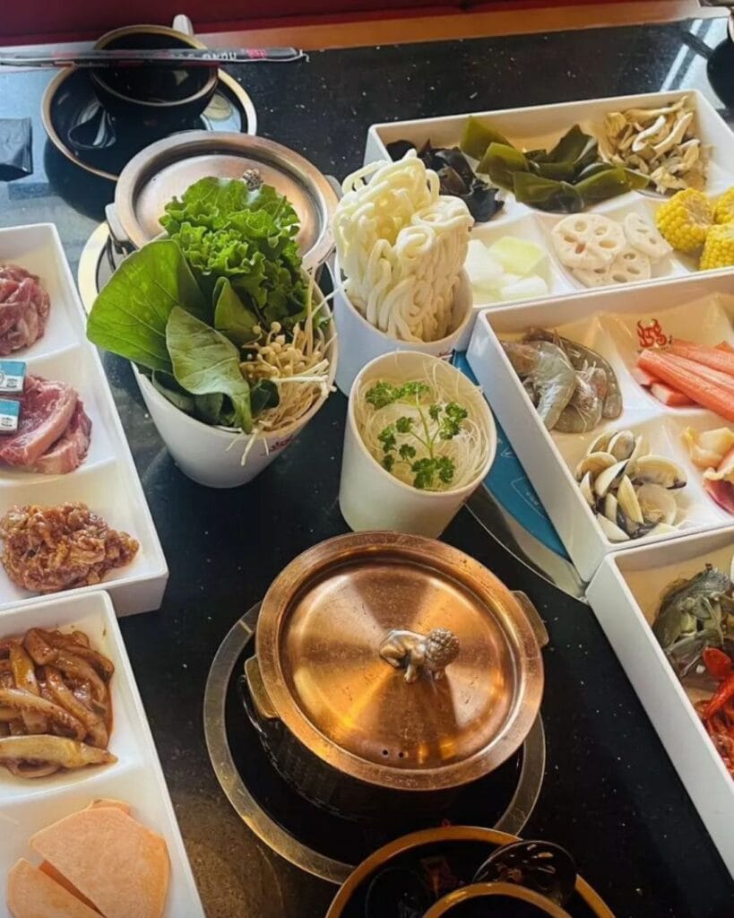 Hot pot sides from Hong BBQ & Hot Pot — image @hongbbqhotpotfowler