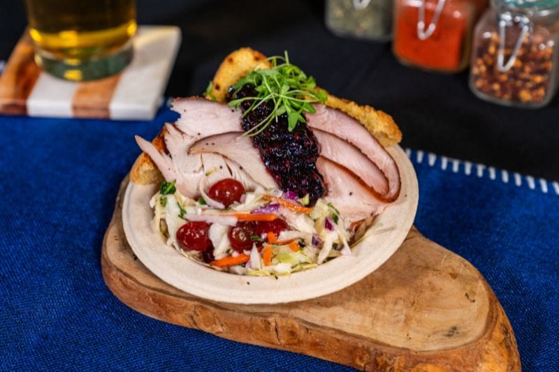 Smoked Turkey with Chipotle Blackberry Jam at Busch Gardens Tampa Bay Bier Fest, Brews & BBQ