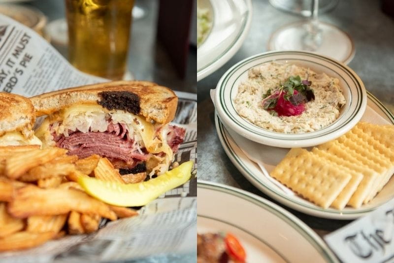 Mad Dogs & Englishmen Reuben sandwich and Smoked Fish Dip