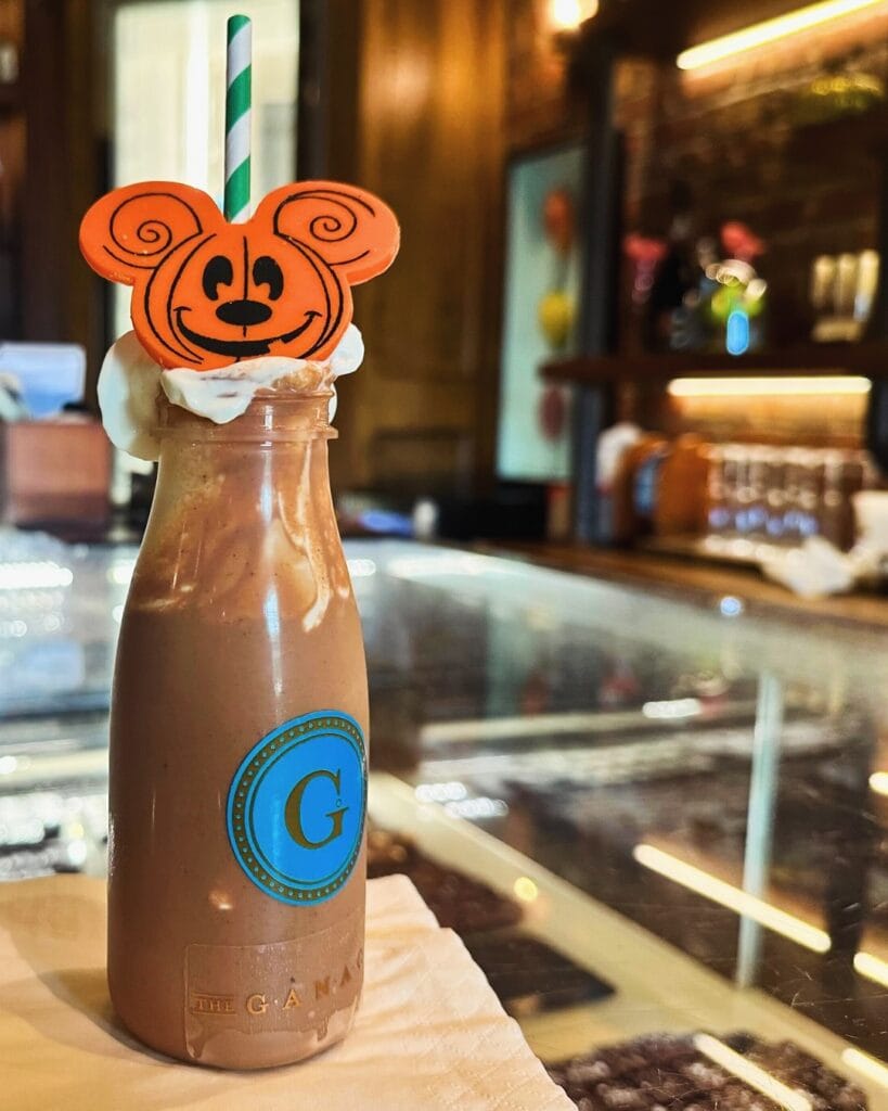 Pumpkin Spice Malted Chocolate Chiller during Halloween at Disney Springs - image by Dani Meyering