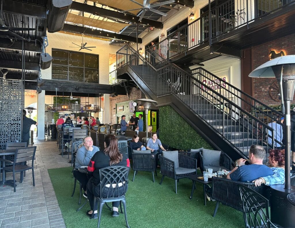There is lots of open seating at The West End Market