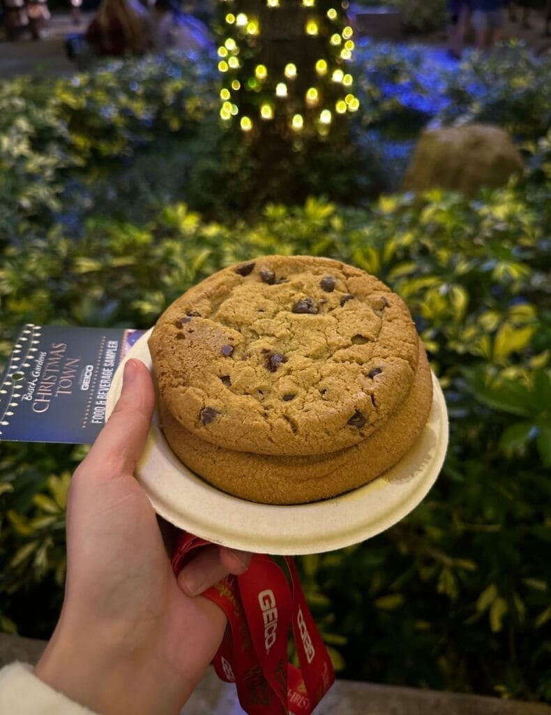 giant cookies at Busch Gardens' Christmas Town 2025
