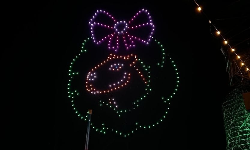 Busch Gardens' New Holiday Skies Spectacular is a dazzling new show featuring hundreds of drones and holiday images