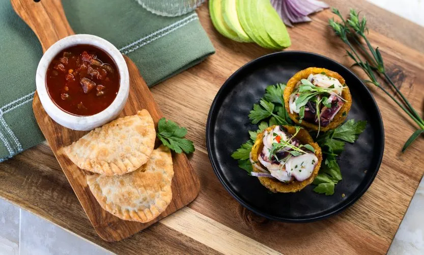 Two dishes from Cabin 5 at Busch Gardens' Food, Wine & Garden Festival