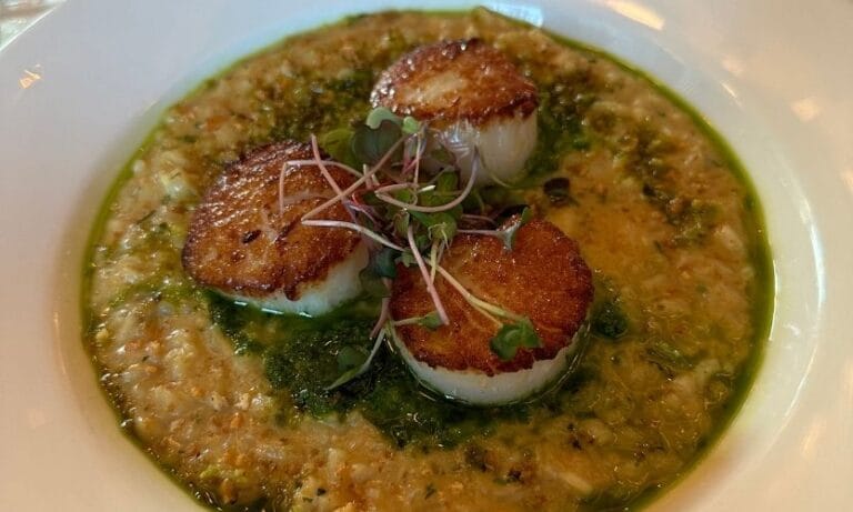 Scallop Risotto from Boulon Brasserie in Tampa is full of rich flavor!