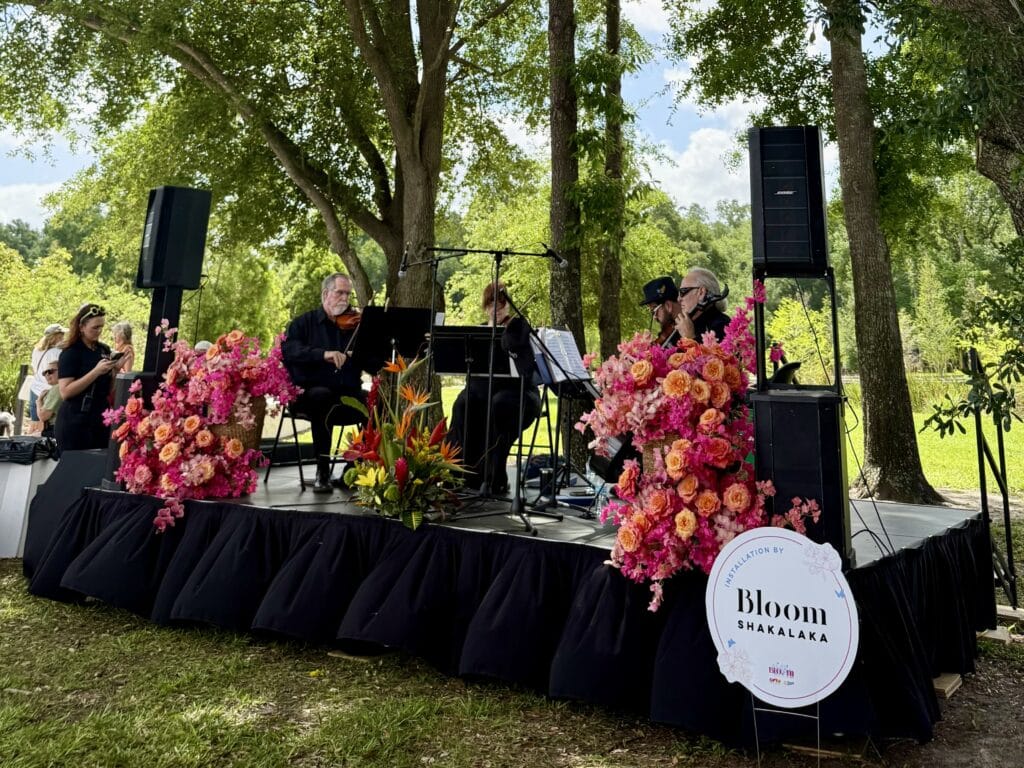 Bloom flower festival at bonnet springs park live band on stage