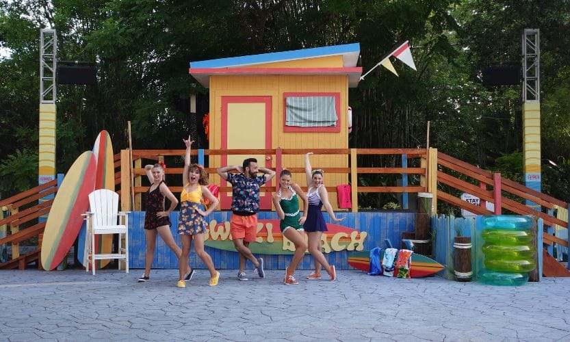 Busch Gardens Summer Nights show Gwazi Beach Bash